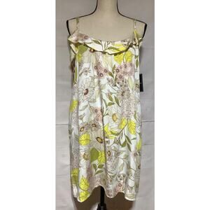 NWT VOLCUM sz M pale pink citrus yellow floral summer sundress dress